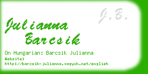 julianna barcsik business card